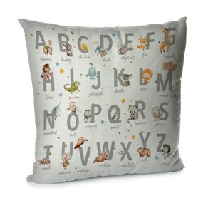 Подушка диванная с бархата English alphabet 45x45 см (45BP_22S013)