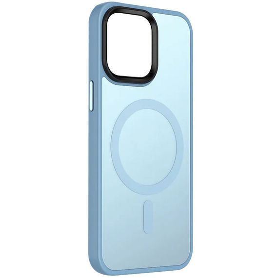 TPU+PC чохол Metal Buttons with MagSafe Colorful для Apple iPhone 14 (6.1") | Зображення 1