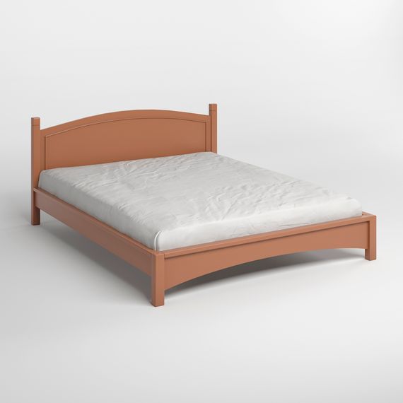 Двоспальне дерев'яне ліжко Mebigrand Мангеттен Н Коричневий (RAL8025) 160х190 см (MBG-3427) | Зображення 1