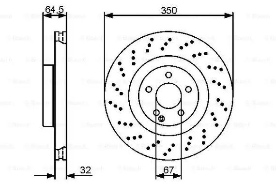 Диск гальмівний MERCEDES-BENZ S-CLASS, BOSCH (0986479412) | Зображення 4