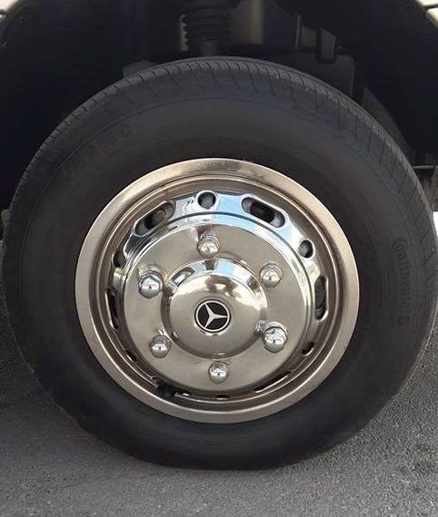 Ковпаки з нержавійки Ексклюзив V1 (2 катковий, 4 шт) 2013-2024 для Volkswagen Crafter рр | Зображення 3
