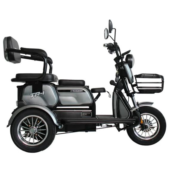 Електротрайк Crosser TR-1 1500W 72V 24Ah, триколісний електроскутер, до 55 км, для дорослих та літніх | Зображення 1