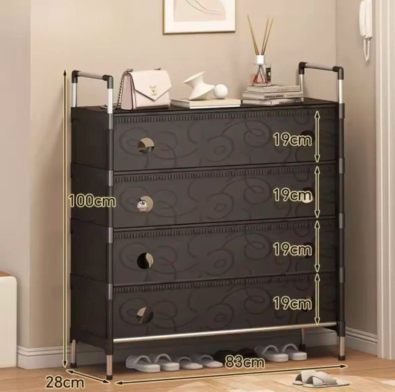 Полиця для взуття SKLM-32-LT6205 чорна 6 полиць | Зображення 2