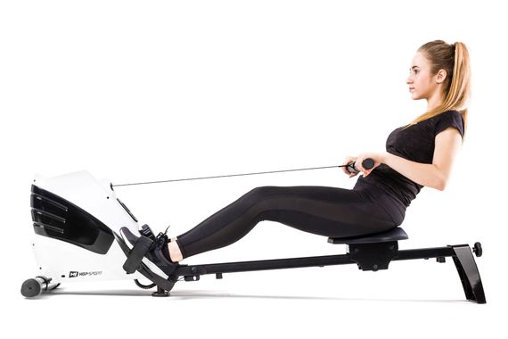 Гребний тренажер Hop-Sport HS-060R Cross білий | Зображення 5