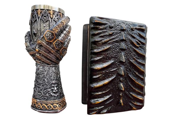 Подарунковий набір Келих 3D Рука з Левом і Блокнот 3D «Око Пламінного Дракона» | Зображення 1