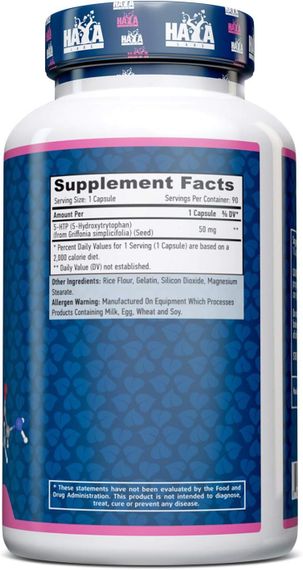 Амінокислота 5-HTP Haya Labs 50 mg 90 caps | Зображення 1
