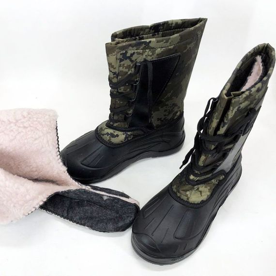 Чоботи чоловічі утеплені 42р 28см, чоботи гумові зимовий утеплювач, черевики | Зображення 5