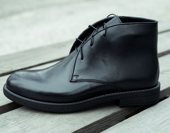 Шкіряні черевики чукка Ікос чорні 45 розмір | Зображення 6