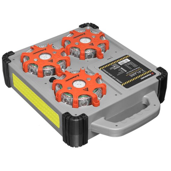 Комплект ліхтарів професійних Mactronic X-Flare (30 Lm) Red/Blue/Amber Recharg 12/220V (PSD0112) | Зображення 2