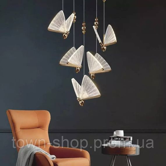 Люстра потолочная LED CA02/1-gd-k Золото 30-120х22х16 см. | Зображення 2
