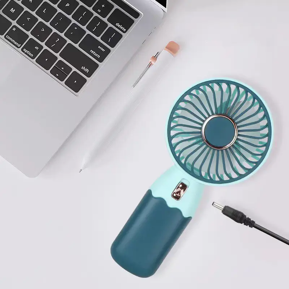 Вентилятор портативний ZB088A Mini Fan / Ручний вентилятор з акумулятором / Настільний портативний вентилятор | Зображення 3