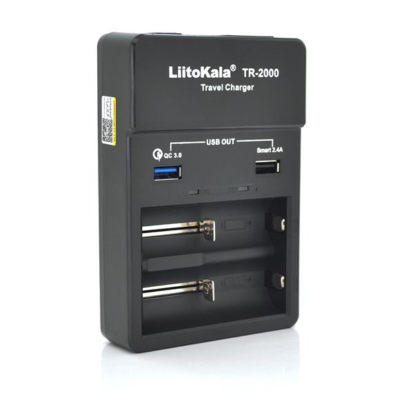 ЗУ универсальное Liitokala Lii TR-2000 + USB1-QC 3.0, USB2-5V 2.4A