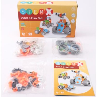 Конструктор Stem с болтами Build&amp;Play 3 в 1 на 62 детали (3858894673261) | Зображення 5