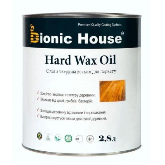 Hard Wax Oil Bionic House Масло с твердым воском для пола, тонируется в 10 цветов.