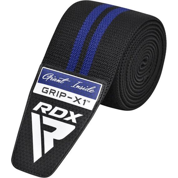 Бинты на колени RDX GYM KNEE WRAP R11 BLACK/BLUE | Зображення 2