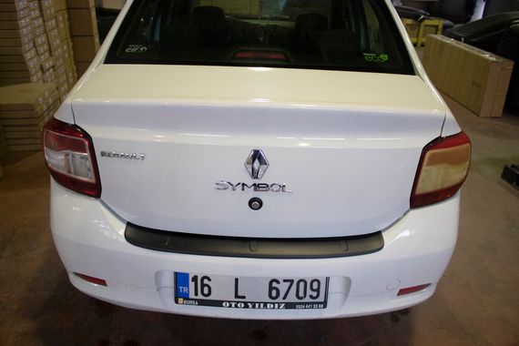 Накладка на задній бампер EuroCap (ABS) для Renault Logan III 2013-2024 рр | Зображення 1