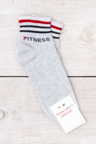 Демісезонні шкарпетки для жінок з бавовни, з написом "Fitness" Носи своє 36-40 Сірий (p-17997-212631)