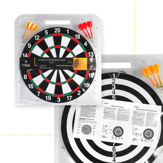 Дартс класичний Cornix Dartboard Game 2 в 1 36.5 см + 2 комплекти дротиків XR-0391 | Зображення 9