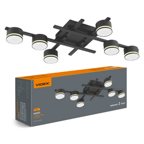 Світильник VIDEX під лампу 6xGX53 накладний Чорний (VL-SPF31-6B)