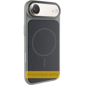 Чохол PC Textile Hybrid with Magnetic Fit для Apple iPhone 17 Air (6.5") Grey / Black