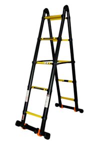 Драбина універсальна телескопічна GTM KME3042B 2x5 алюмінієва, 4200 мм (39420)