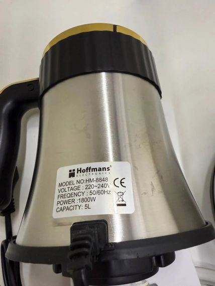 Подрібнювач Hoffmans HM-8848 5 л • Металевий кухонний чопер 1800 Вт із 3 швидкостями для м’яса та овочів | Зображення 4