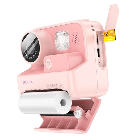 Дитяча фотокамера з моментальним друком Hoco DV200 Dual lens Pink | Зображення 2