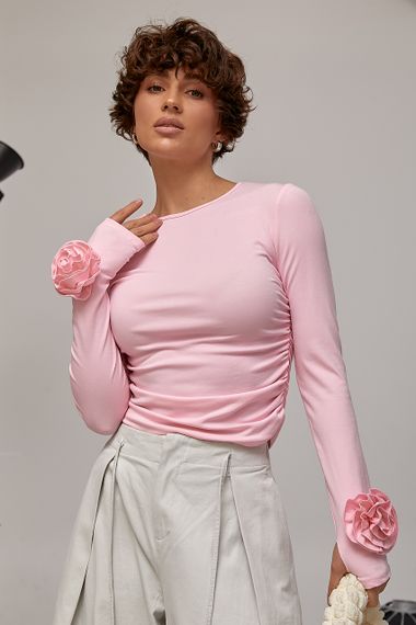 Еластичний лонг з трояндами - рожевий цвет, ONE SIZE (є розміри) | Зображення 4