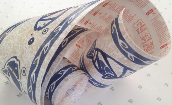 Пленка самоклеющаяся бордюрная 10,6х1000cm водостойкая рыбка на изразце | Зображення 2