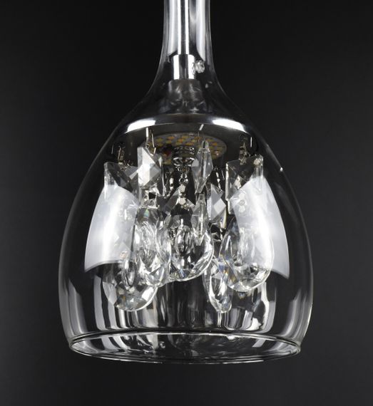 Люстра світлодіодна підвісна LED світильник для квартири на стелю лед 26989 Хром 30-150х13х13 см. | Зображення 8