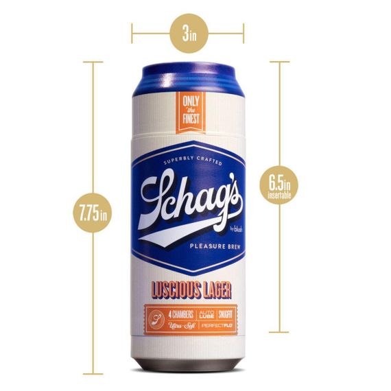 Мастурбатор – банка пива Blush Schag's Luscious Lager Masturbator Frosted, самозмащуваний, вакуум Sex Aura | Зображення 5
