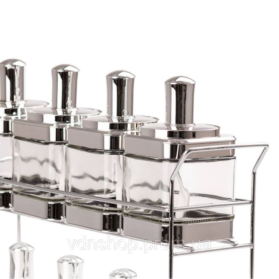 Банки для сыпучих продуктов набор из 8 шт стеклянные емкости для хранения с крышкой и ложкой HP531FS1034Y | Зображення 2