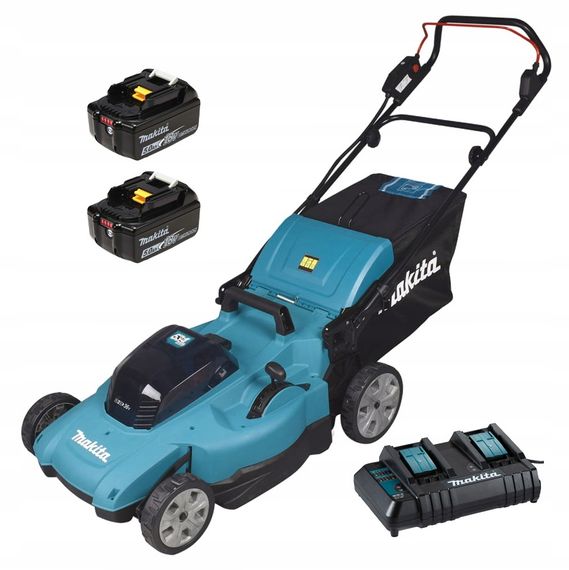 Газонокосарка акумуляторна Makita DLM538CT2 (53 см, 20-100 мм, 70 л, LXT)