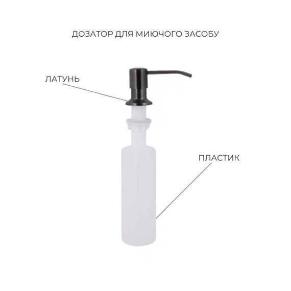Акционный набор Lidz: мойка Handmade H4843 Black PVD 3,0/1,0 мм + K01B Корзина для кухонной мойки | Зображення 5