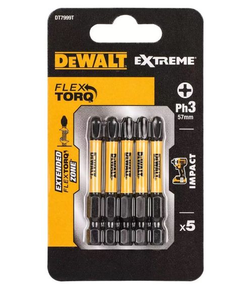 Набір біт DeWalt IMPACT TORSION EXTREME ударні Phillips (DT7999T)