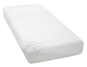 Простынь 200х220+25см трикотаж на резинке Белая