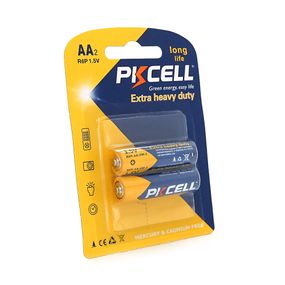Батарейка сольова PKCELL 1.5V AA/R6, 2 штуки у блістері ціна за блістер, Q12