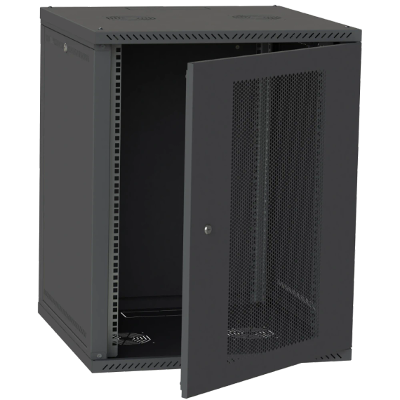 IPCOM СН-15U 600х450 перфорація RAL9005 Шафа серверна | Зображення 1