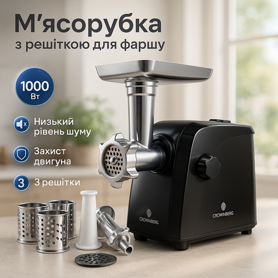 Мясорубка кухонная мощная для дома, Мощная качественная электромясорубка, Мясорубка професиональна HT-81