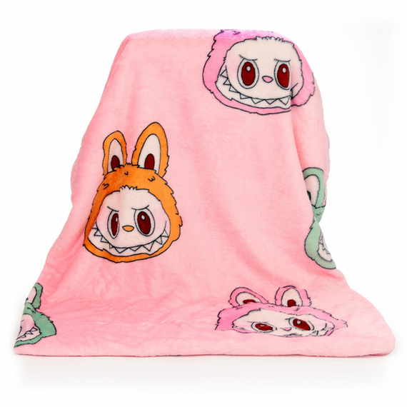 М'яка іграшка-плед, подушка 3 в 1 Лабубу 50 см Рожевий ТМ COLORFUL HOME LAB2P | Зображення 3