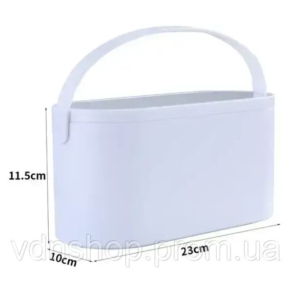 Органайзер кошик бокс ємність настільна для косметики із дзеркалом підсвічуванням від USB | Зображення 3