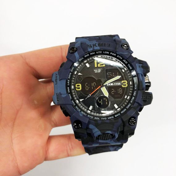 Часы для военных и отдыха SKMEI 1155BCMBU, Брендовые мужские часы спортивные многофункциональные MO-13 | Зображення 5