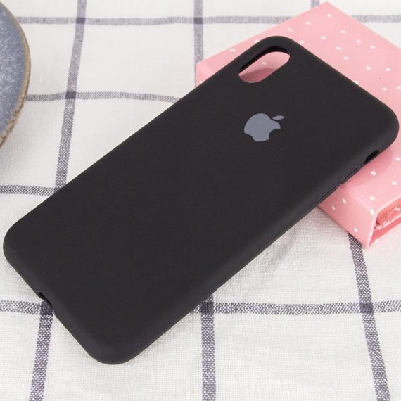 Чехол Silicone Case Full Protective (AA) для Apple iPhone XS Max (6.5") Черный / Black | Зображення 1