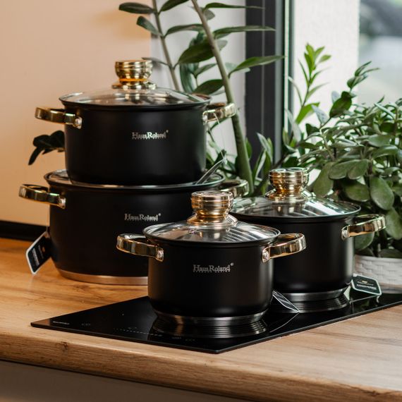 Набор кастрюль из нержавеющей стали 4 штуки 6,1/3,9/2,8/2,1 л HP33523 | Зображення 6