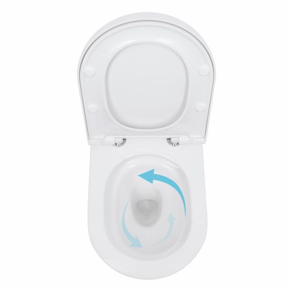 Унитаз подвесной Qtap Scorpio M-L Ultra Quiet 520x365x365 мм, с сиденьем Soft-close MagLock, White QTSCOML26W49624 | Зображення 5