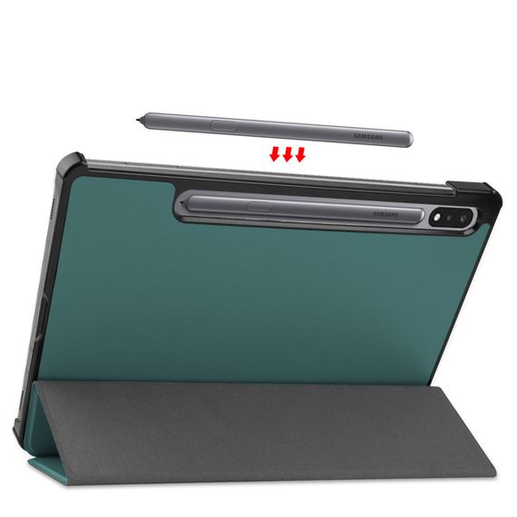 Чохол до планшета BeCover Smart Case Samsung Tab S9 Plus (SM-X810/SM-X816)/S9 FE Plus (SM-X610/SM-X616) 12.4" Dark Green (710323) | Зображення 3