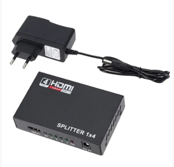 HDMI розгалужувач на 4 порти HDMI SPLITTER 1 in 4 / Чорний | Зображення 5