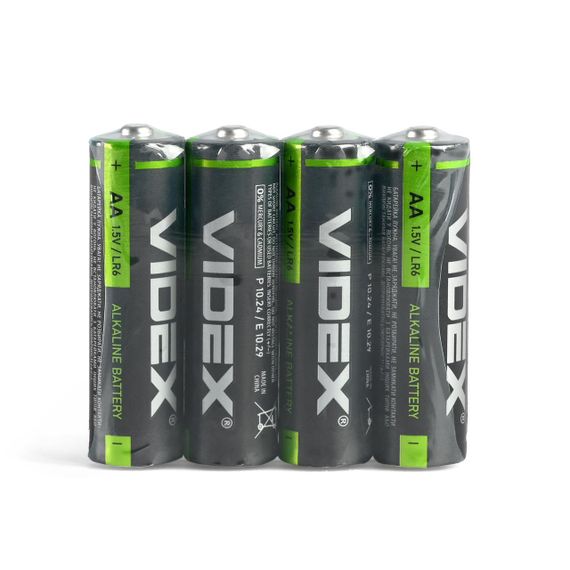 Батарейка лужна Videx LR6/AA 4шт SHRINK | Зображення 1