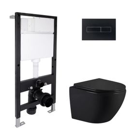 Готовое решение Qtap для ванной комнаты: подвесной унитаз Jay Ultra Quiet 485x360x320 + комплект инсталляции Standard (линейная