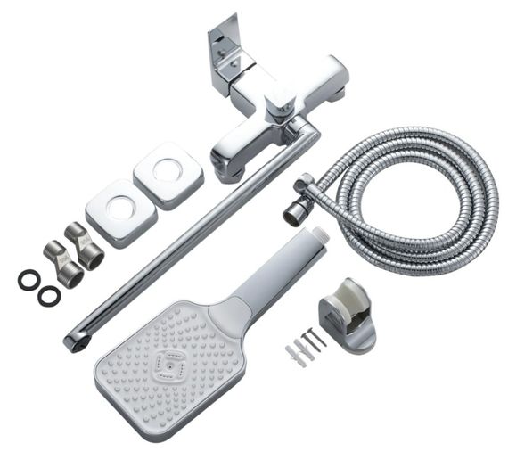 Змішувач для ванни Lidz Orion 005 Chrome з душовим гарнітуром LDORI005CRM48094 | Зображення 3
